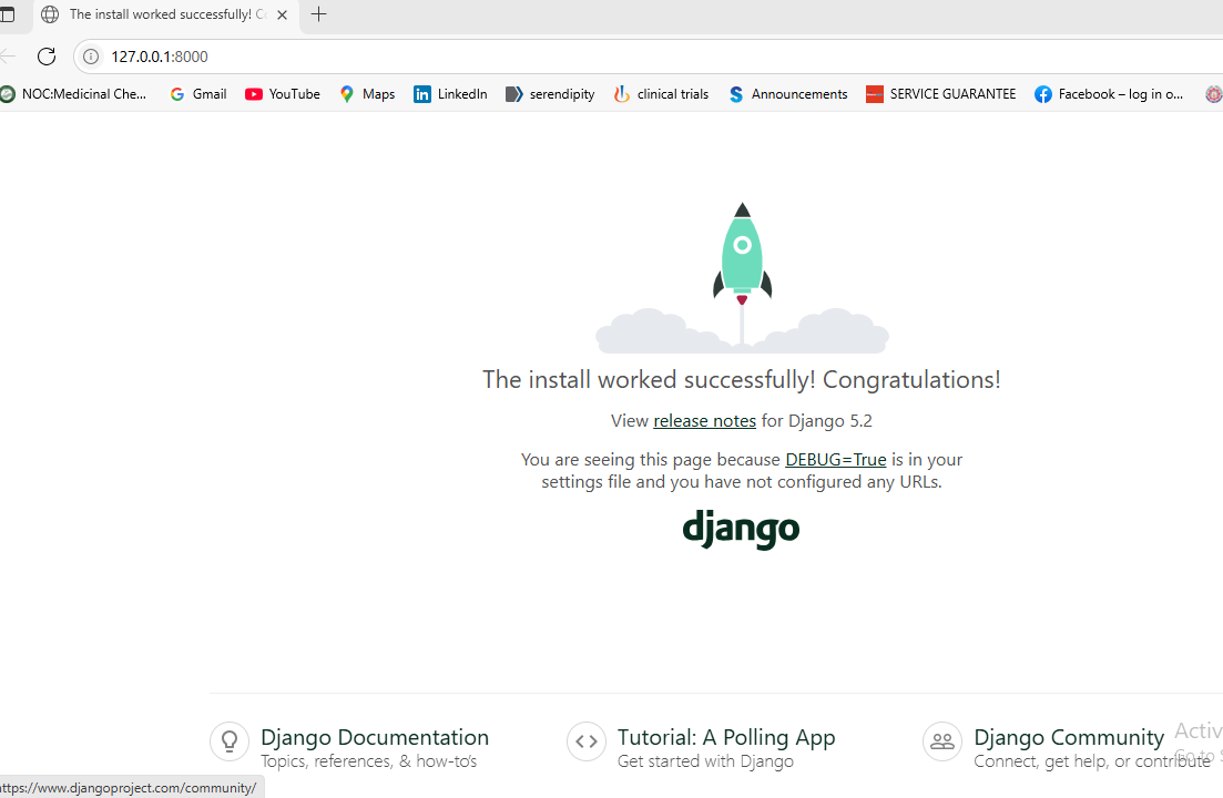 Django successful landing page